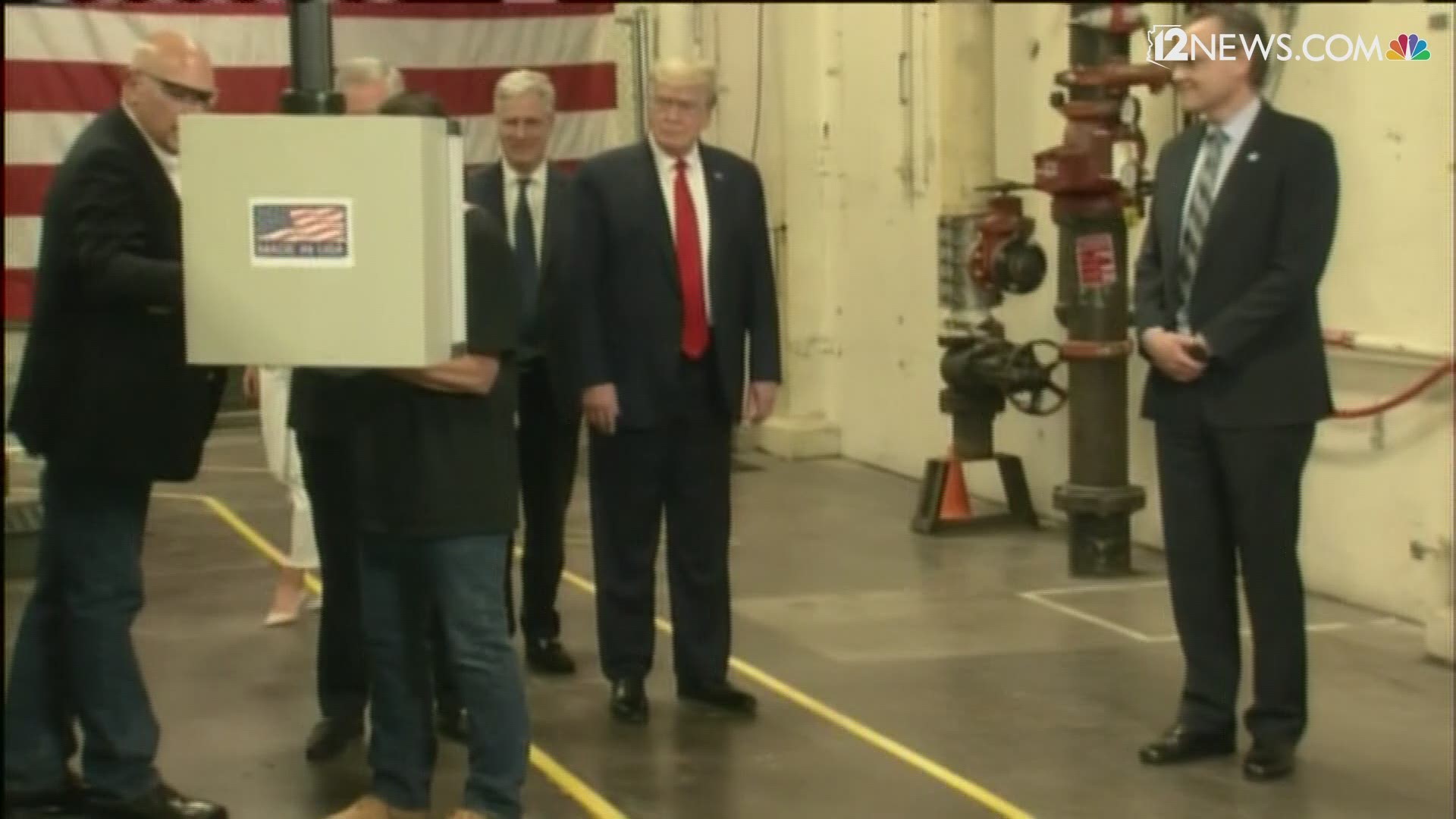 President Trump was in Phoenix Tuesday touring a Honeywell plant that is producing millions of N-95 masks. The plant was able to get up and running in five weeks.