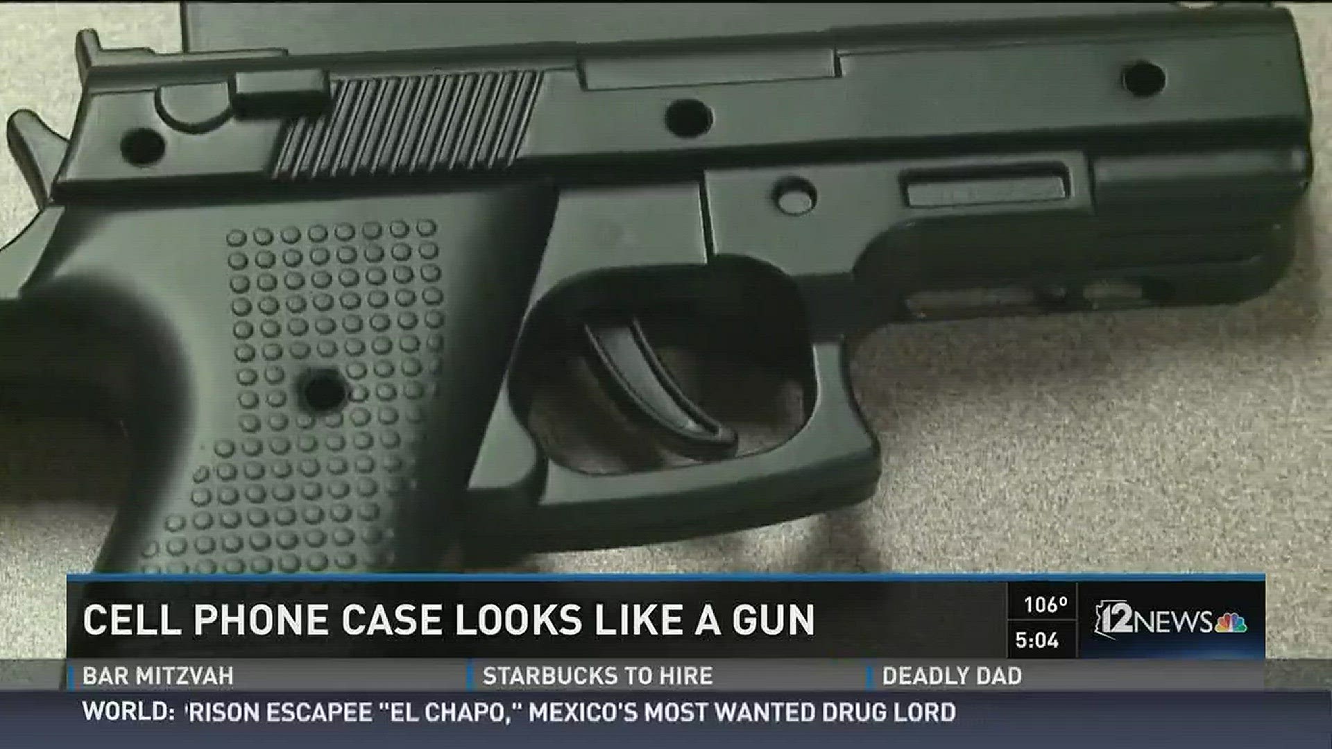 Cell phone case looks like a gun 12news