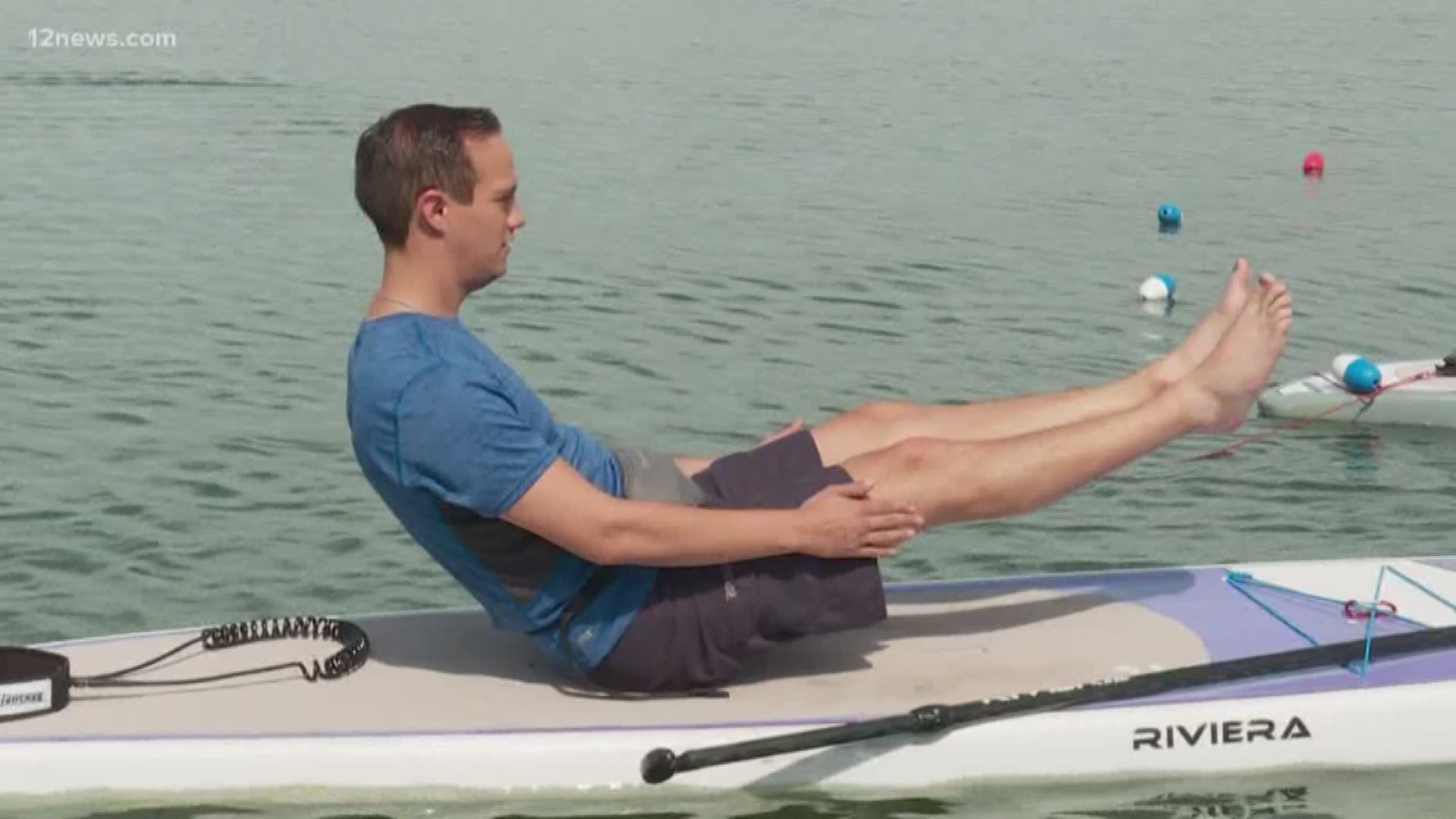You've heard of paddleboarding. You've heard of yoga. But have you done yoga on a paddleboard?