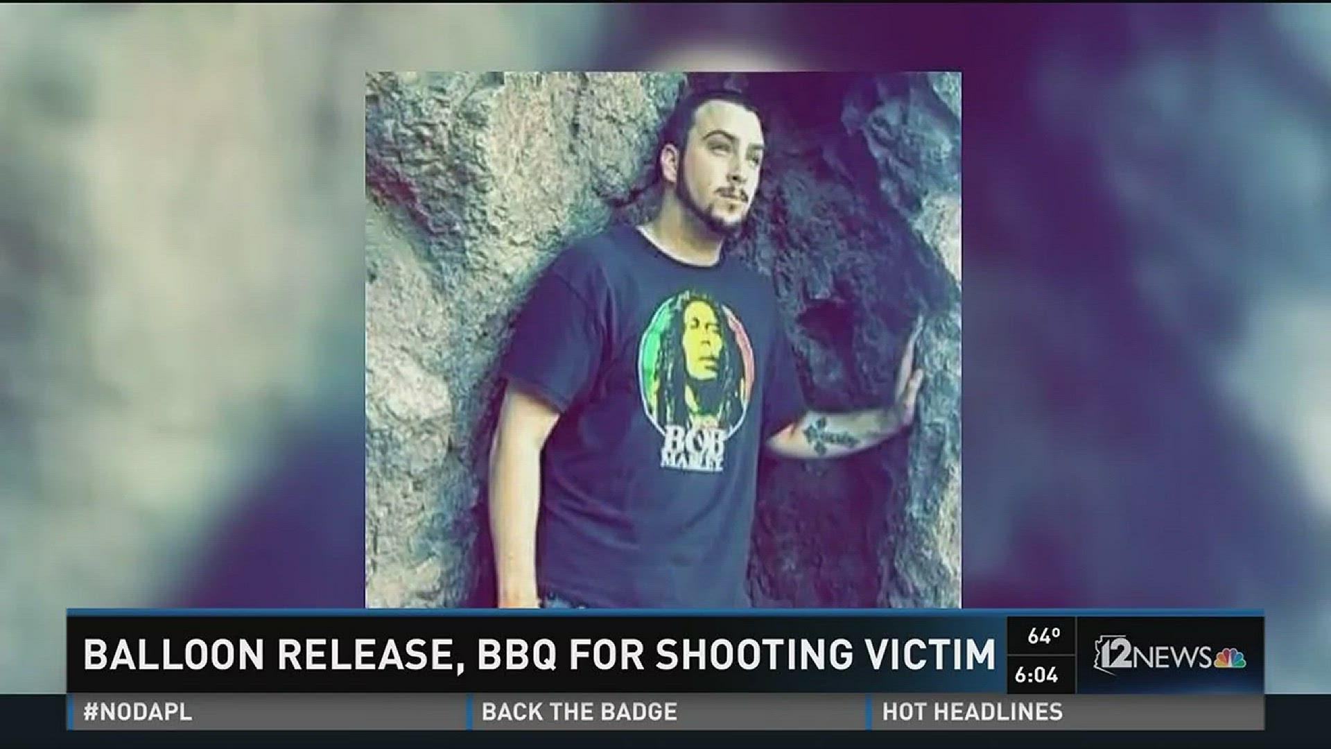 Balloon release bbq for shooting victim