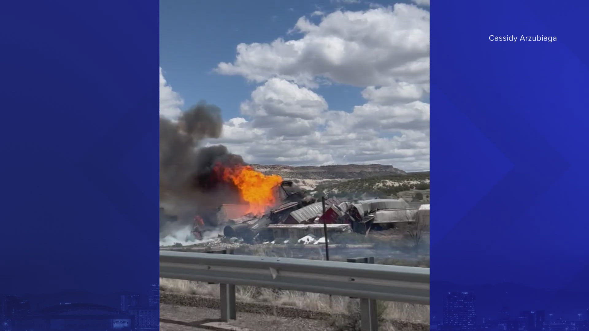 35 BNSF rail cars went off the tracks near the Arizona-New Mexico border on Friday, leading to a major freeway being closed. Watch the video above for more details.