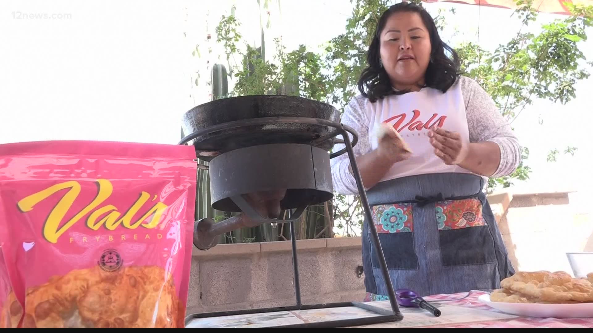 Val's Fry Bread is a thriving small business that hopes to give back to the community. Jen Wahl has more on her story.