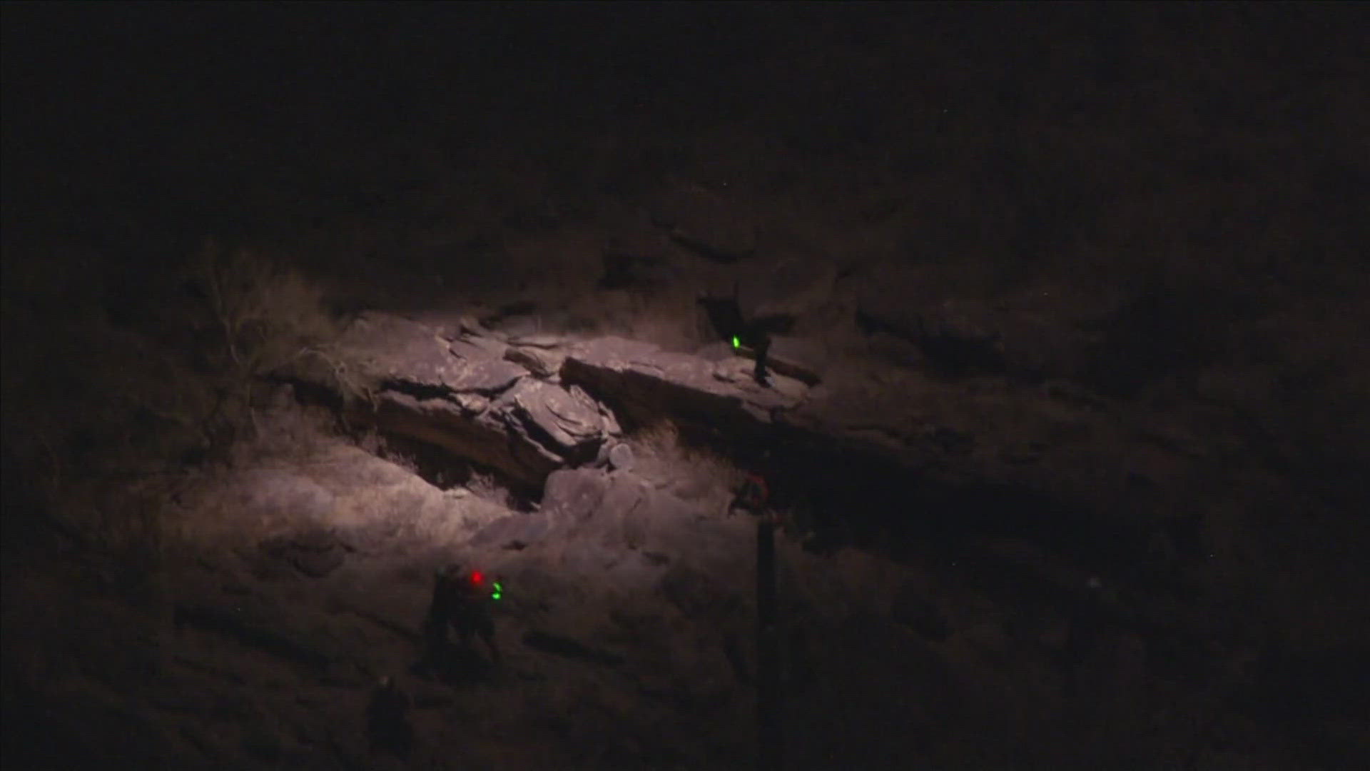 A pair of hikers was airlifted from South Mountain during a nighttime rescue on Tuesday.