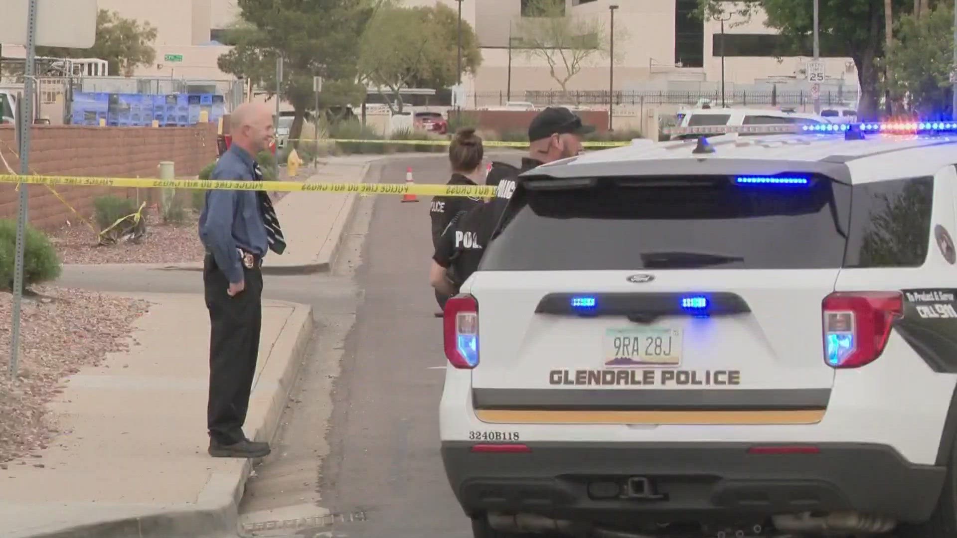 Police said an adult female was struck by gunfire after the shooting near 59th Avenue and Thunderbird Road.