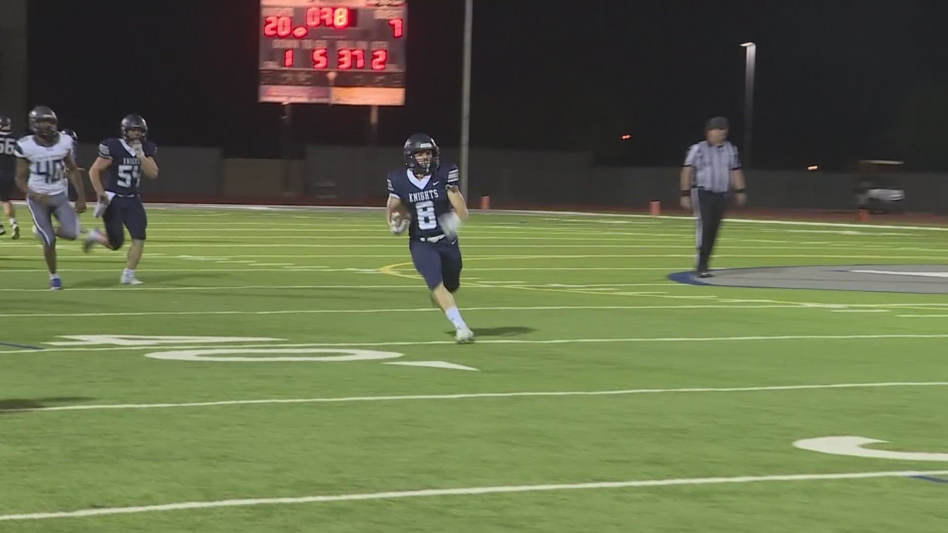 The Higley Knights bounced back from a loss last week to beat Cactus Shadows, 47-27