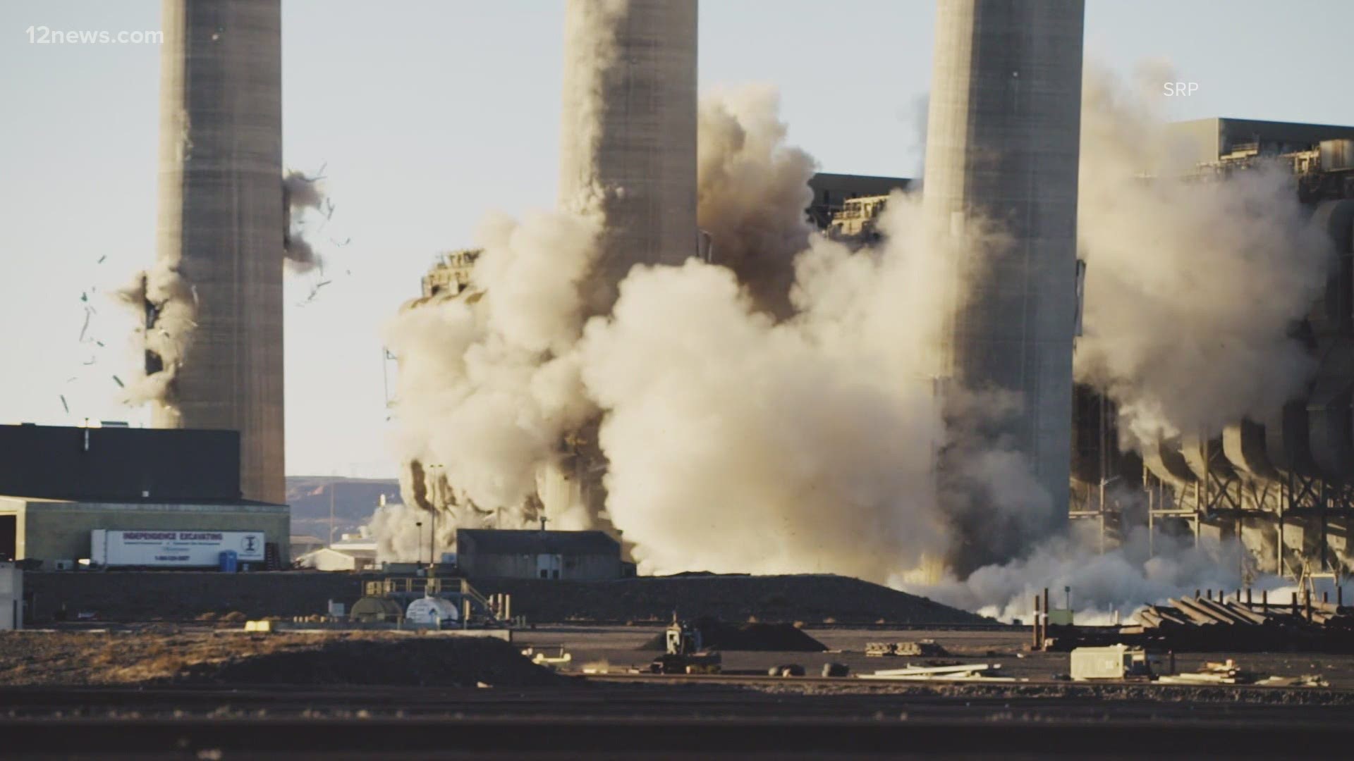 SRP has released drone footage showing an up-close angle of the demolition of the Navajo Generating Station near Page, AZ.