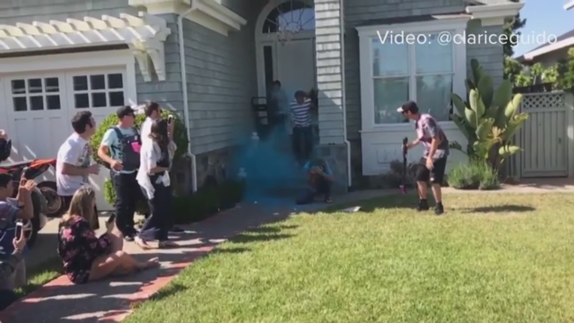 A San Francisco couple had a strike out at their gender reveal party. Video: Clarice Guido