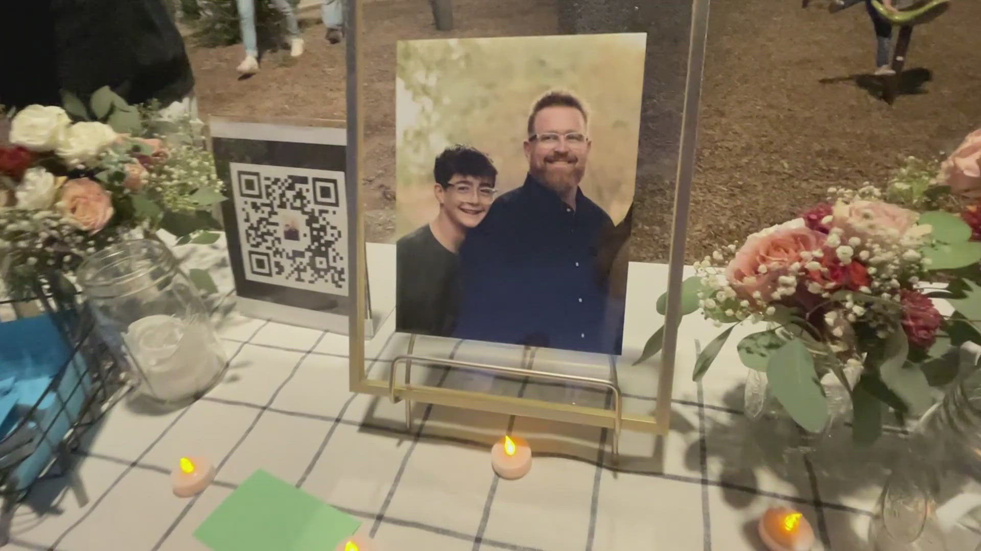 A vigil was held for Drew Kimball and his son, Grahm, who were killed in a plane crash in Mesa on Tuesday. 12News journalist Brenda Lepenski has the story.