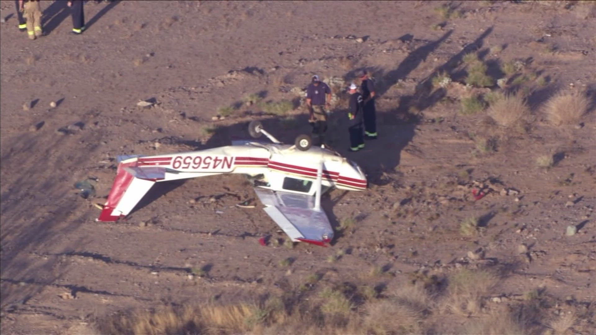 A small aircraft went down near Deer Valley Airport north of Phoenix Friday morning. One of the people on board was taken to the hospital in stable condition.