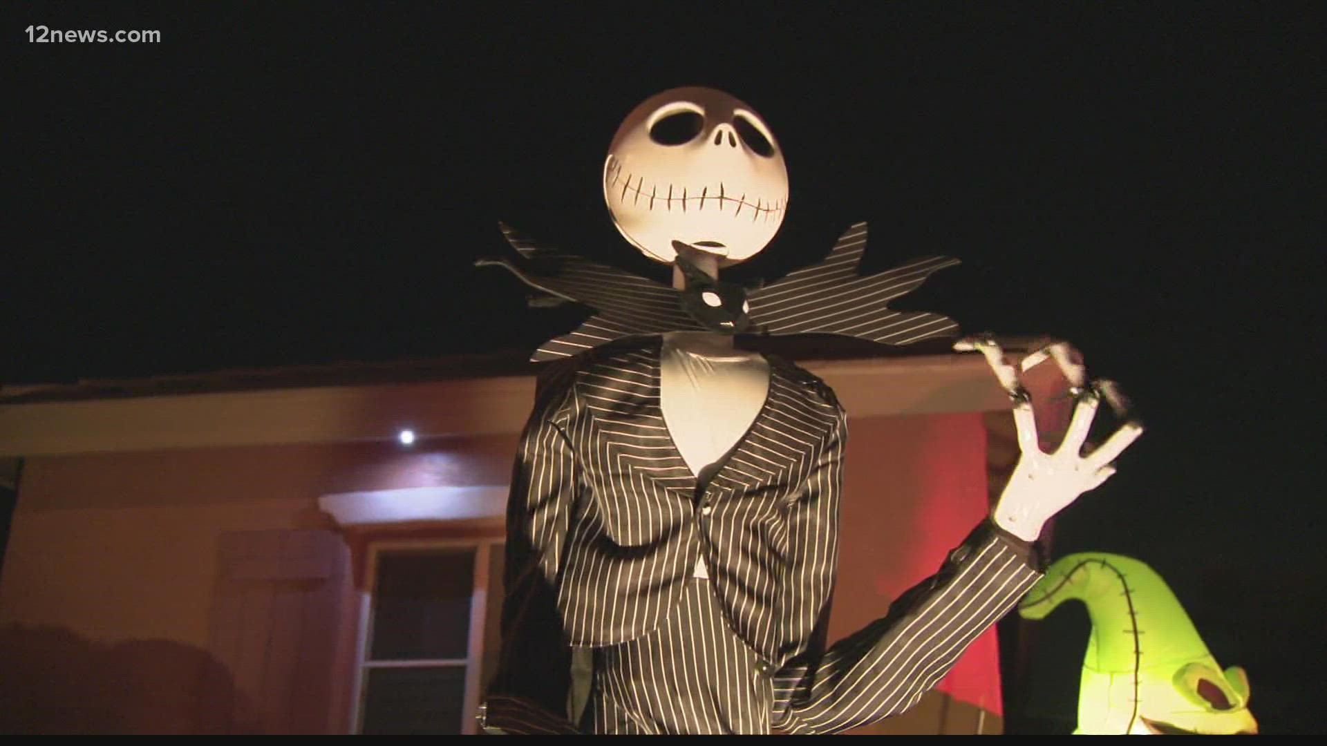 A Chandler resident has already gotten into the Halloween spirit by decorating their home with plenty of spooky homages to "The Nightmare Before Christmas."