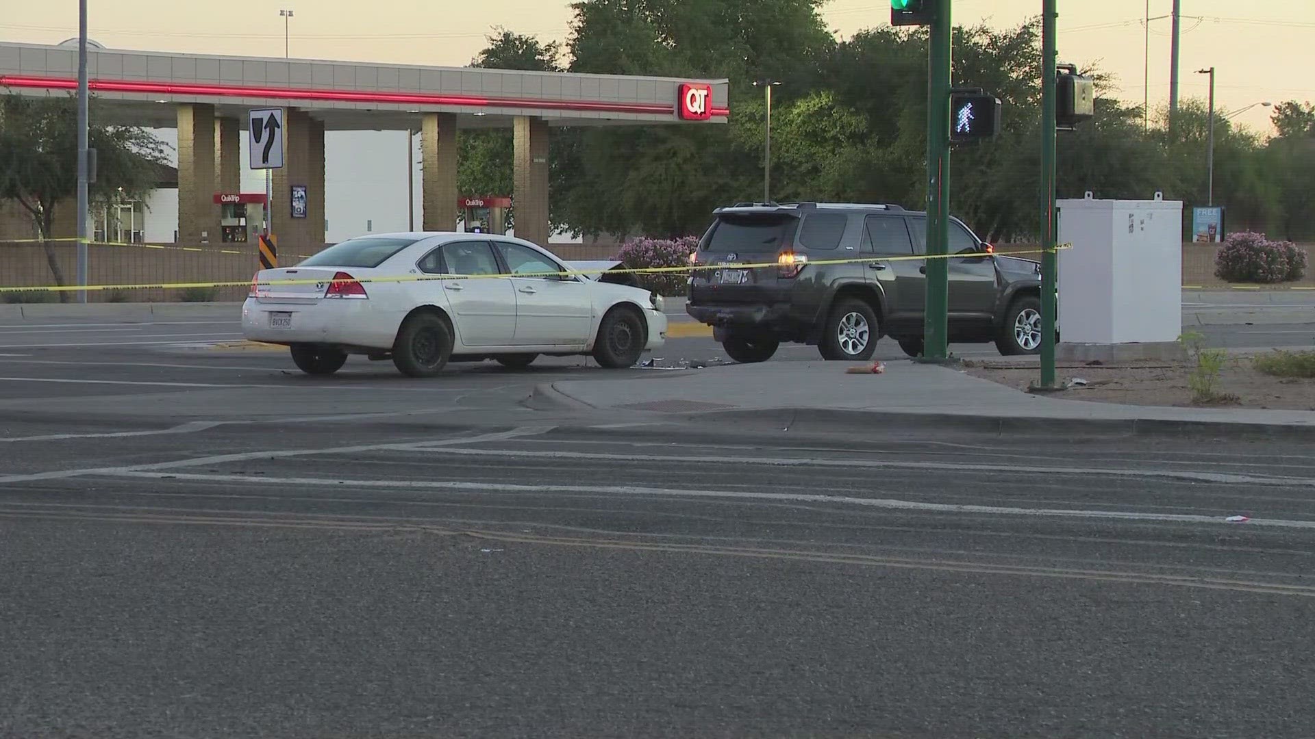 Phoenix police said the driver remained at the scene of the fatal crash in north Phoenix.