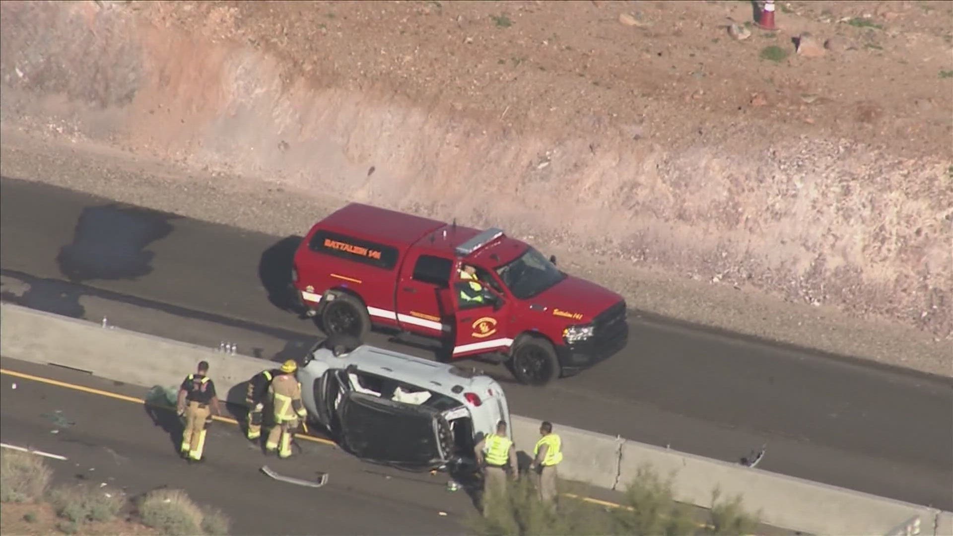 The northbound lanes are unaffected, ADOT said.