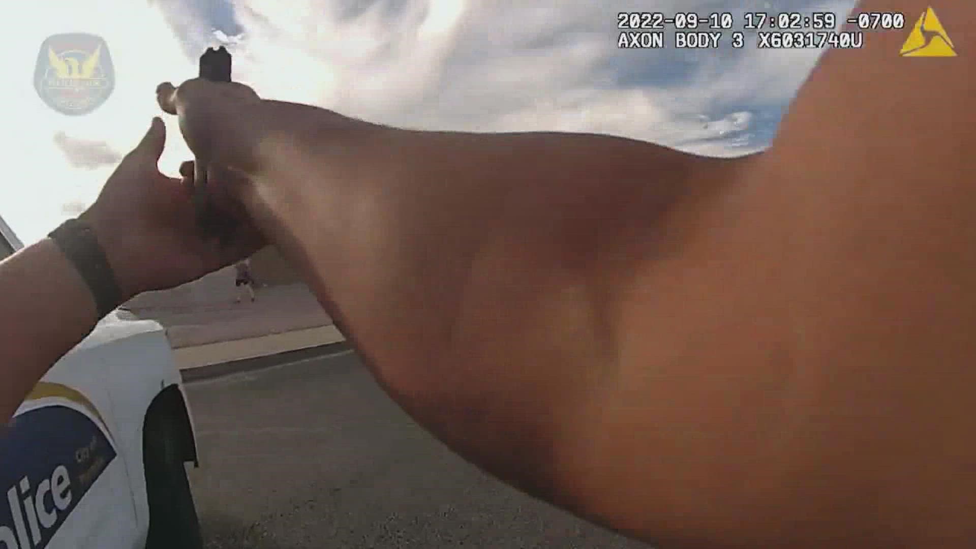 Phoenix police have released some body-worn camera footage of officers fatally shooting a 40-year-old man holding a sword.