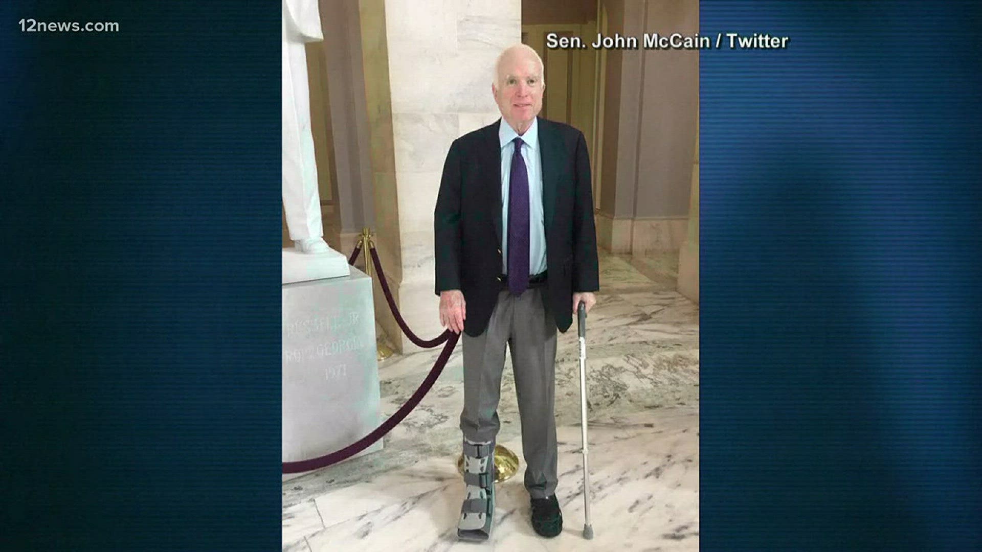 Sen. John McCain's office released a statement saying that the Senator was treated at Walter Reed Medical Center over the weekend.