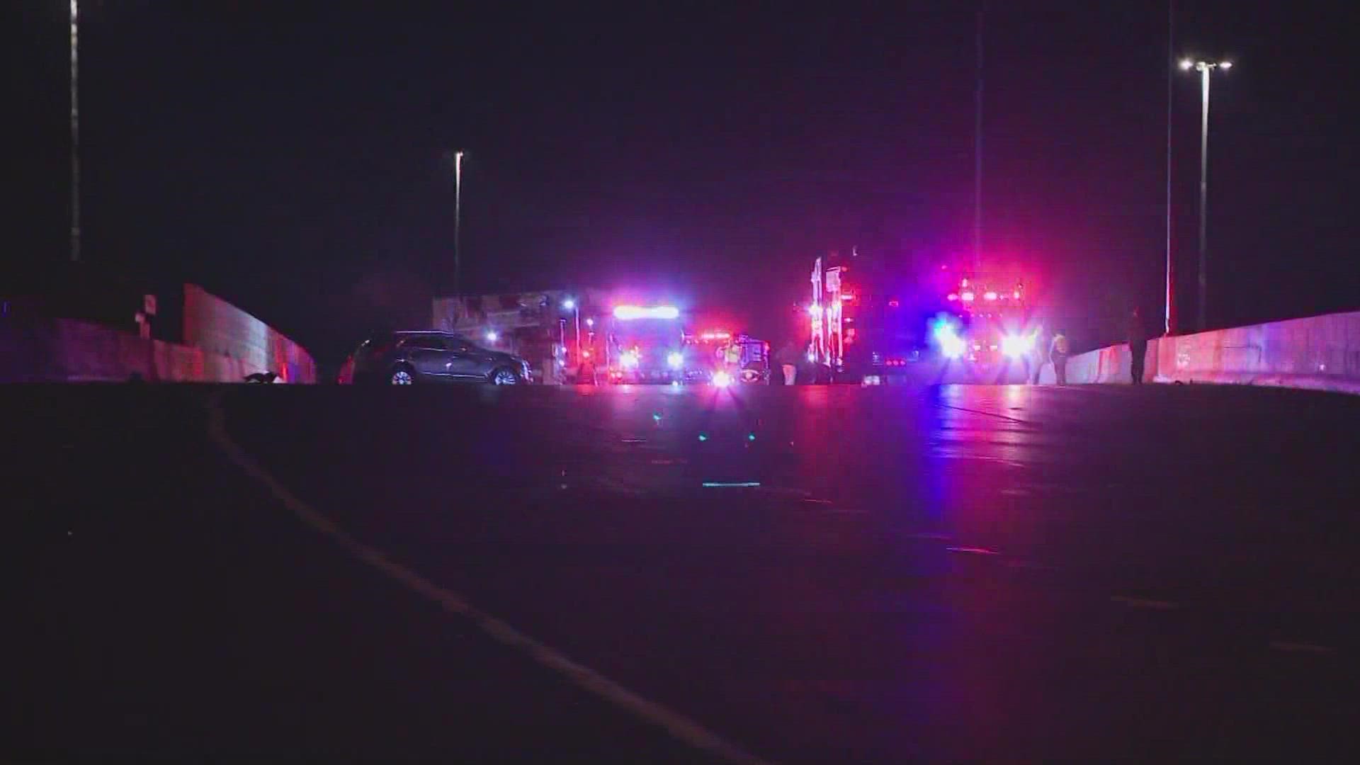 The Arizona Department of Public Safety said a man was driving the wrong way in the HOV lane when he crashed into two other vehicles.