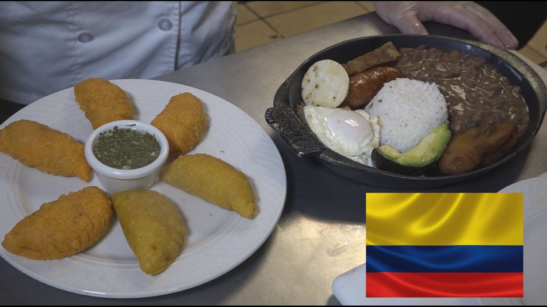 La Tiendita Colombiana prepara la bandeja paisa, uno de los platillos que identifica al país en el mundo entero.