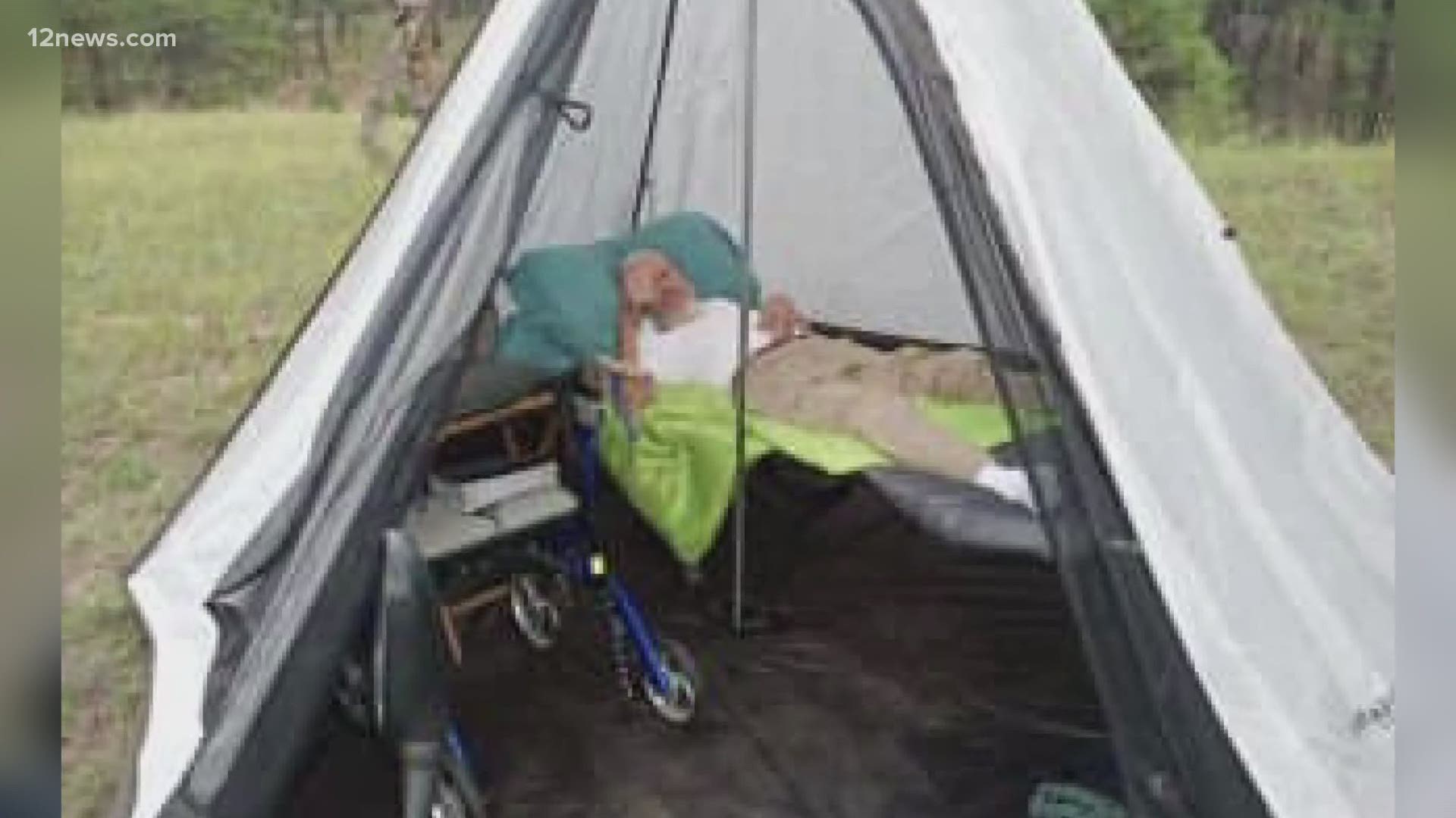 One Valley veteran has found the perfect way to cure his cabin fever... go camping! Days after being released from the hospital, James McCollum, did just that.
