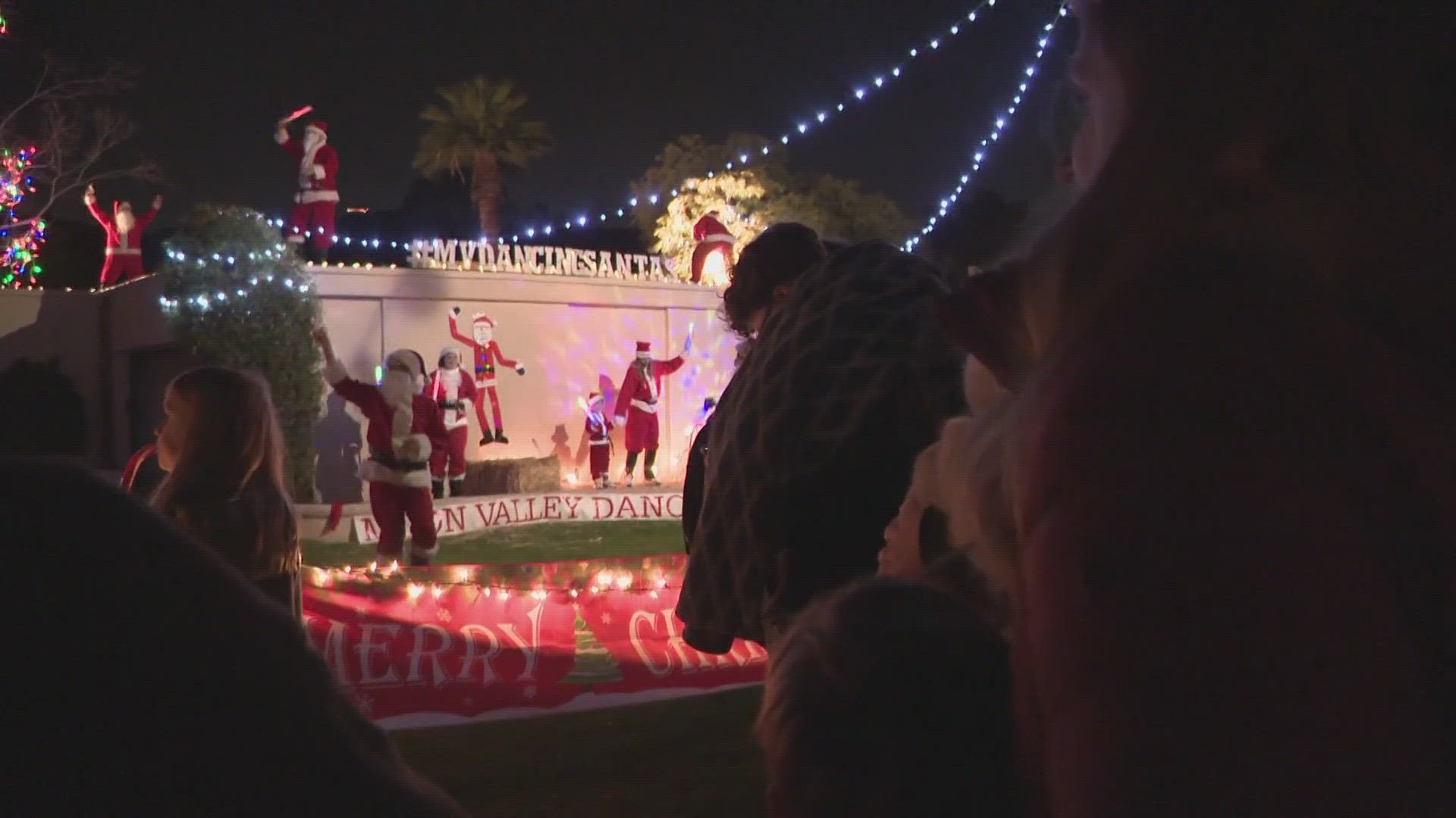 The dancing Santas are a decade-long tradition in Moon Valley