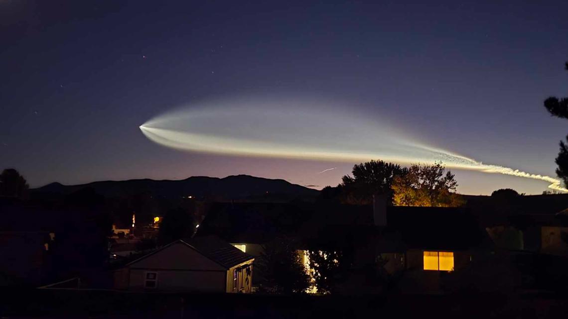 Bright light in Arizona sky from SpaceX launch