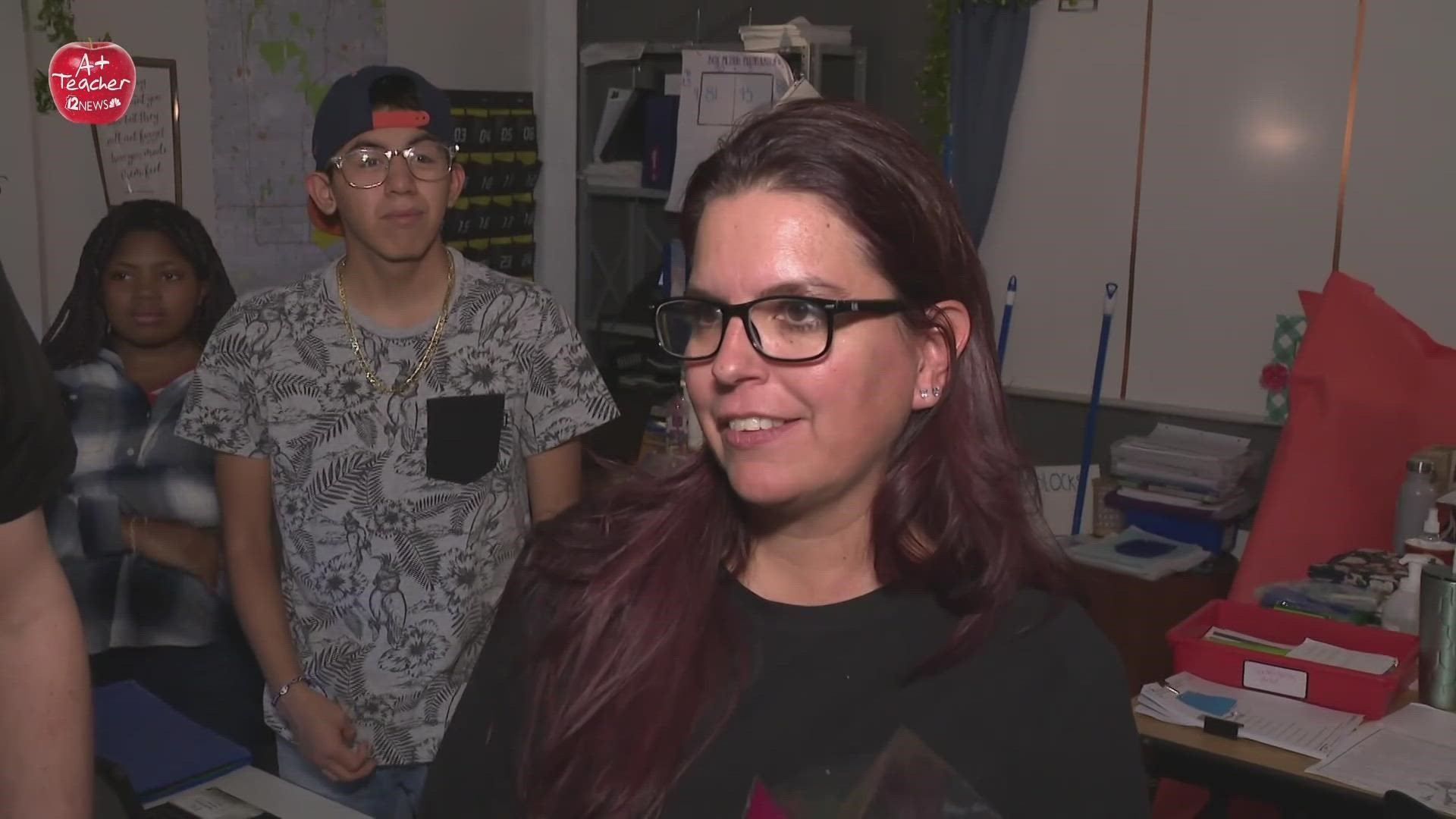 Ruthie Bantel, a special education teacher at North Canyon High School, was recently surprised when she was named a 12News A+ Teacher.