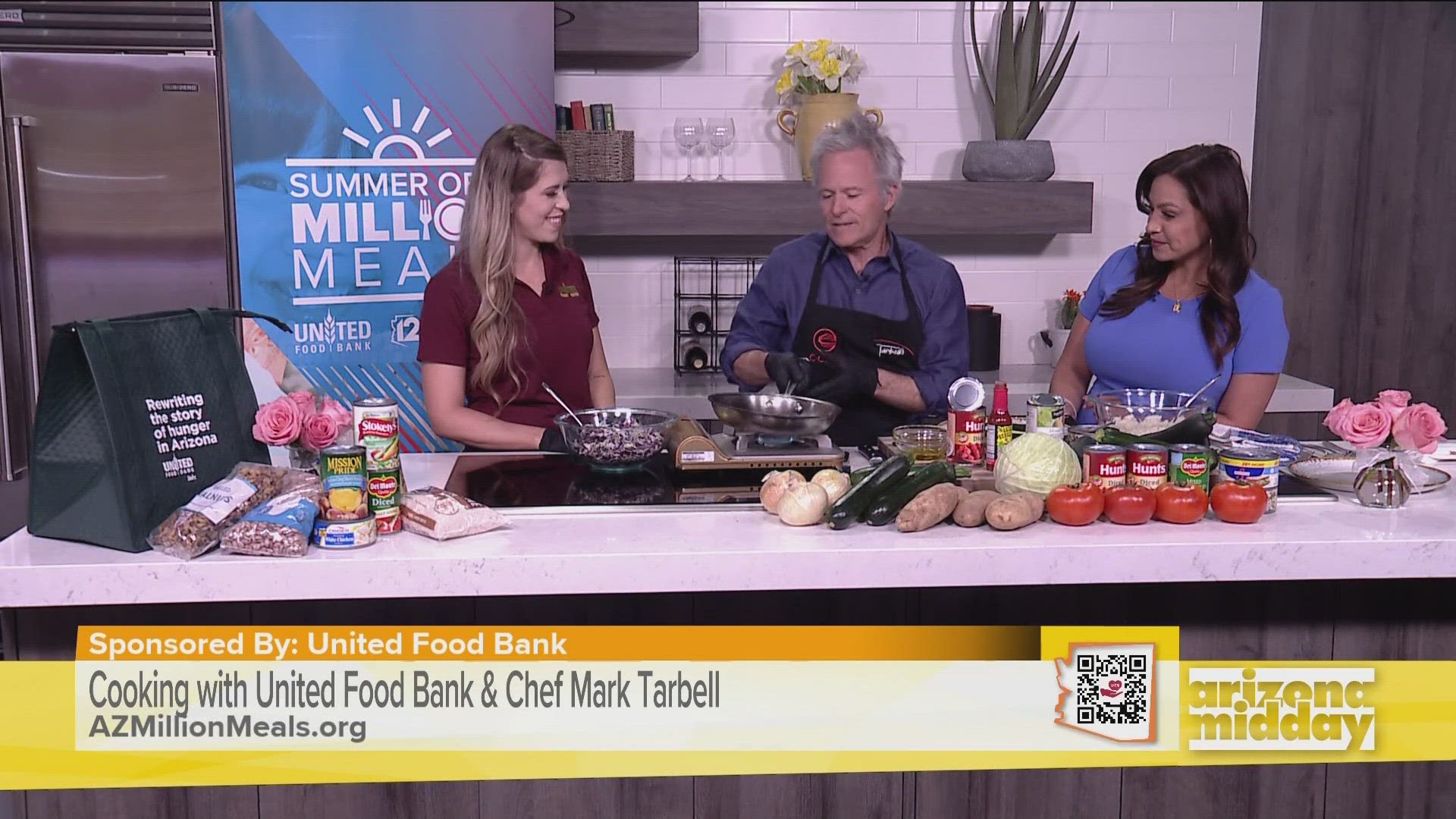 Chef Mark Tarbell and Grace Astor share a recipe you can make from the fresh produce provided by a United Food Bank Emergency Food Bag.