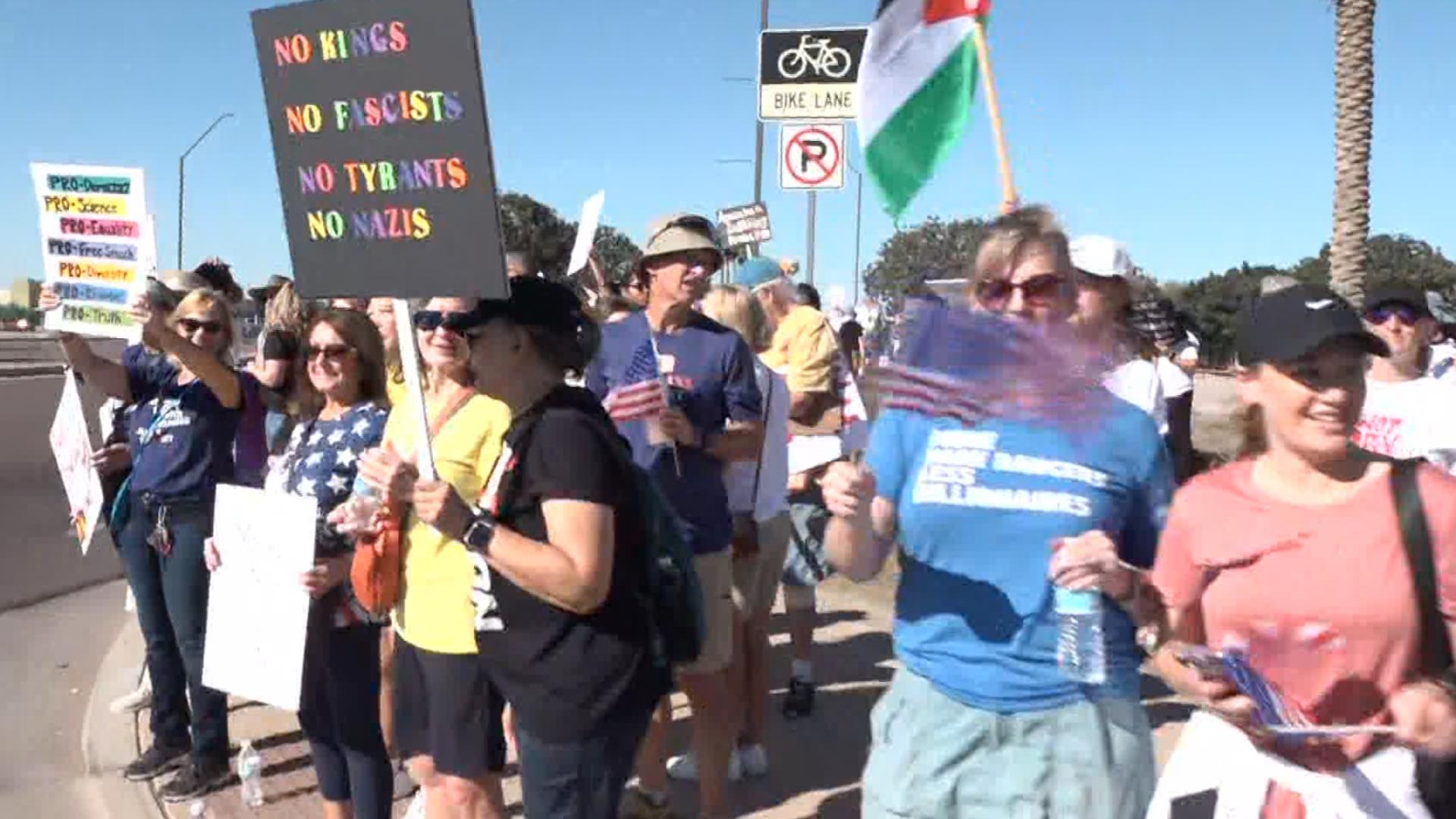 Protests across the state Saturday morning featured similar, if not larger, crowds compared to protests in June.