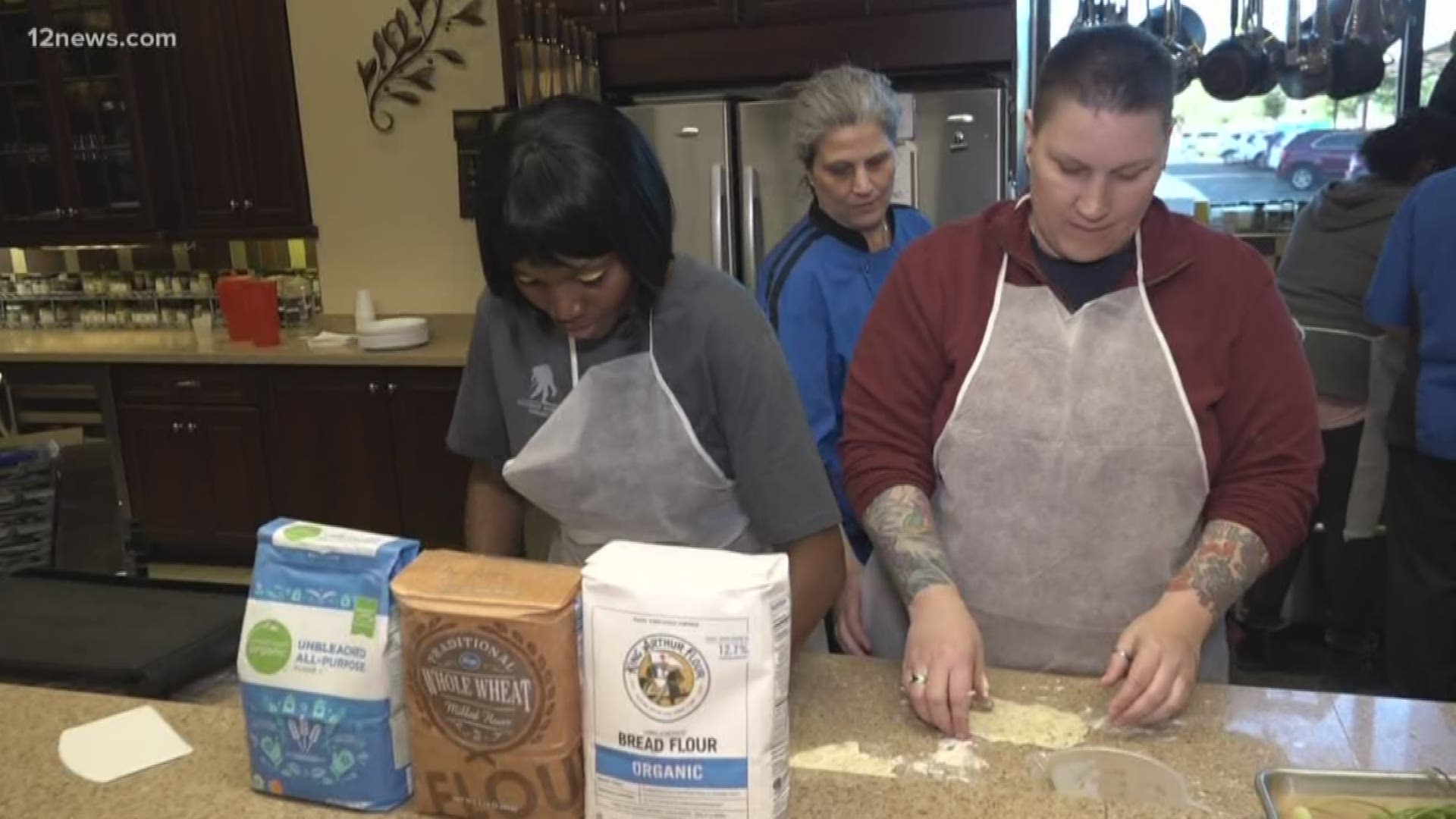 Wounded warriors are learning new culinary skills while having fun bonding with new friends. The Wounded Warrior Project and Fry's brought together vets to cook.