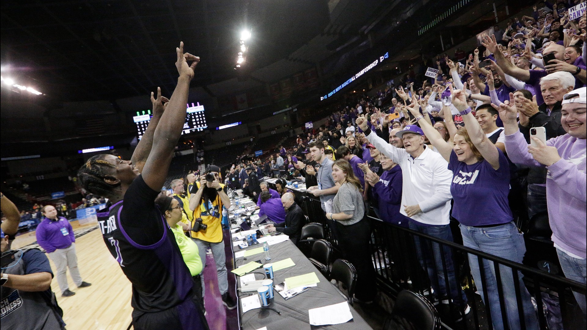 Grand Canyon became the second No. 12 seed to pull a late-night upset after James Madison took down Wisconsin, and 12News caught up with fans after the game.
