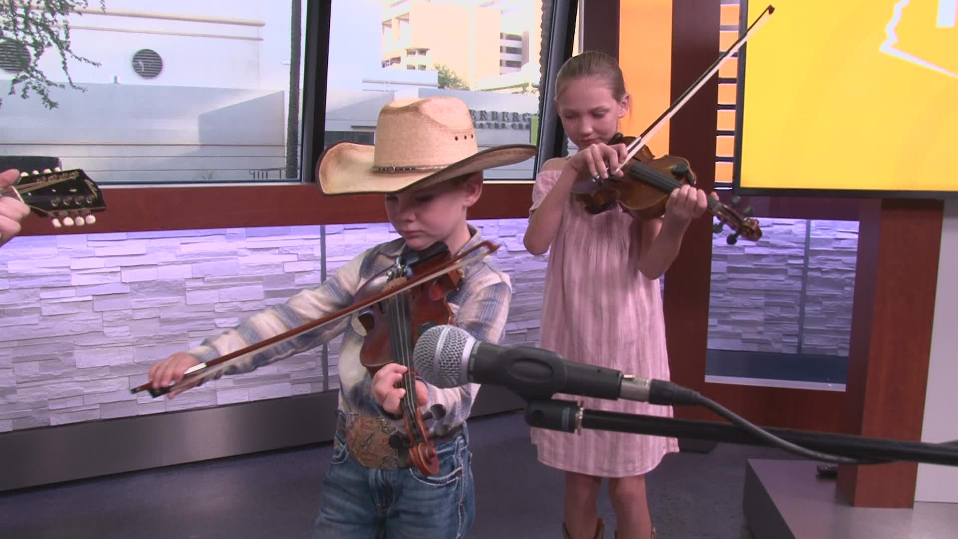 Sawyer won the Arizona State Fiddle Championship for Small-Fry in both 2020 and 2021 in Payson.