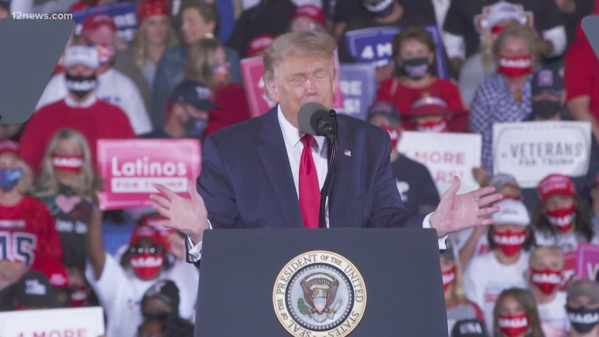 President Trump is making a return visit to Arizona on Monday with stops in Prescott and Tucson. Rachel Cole has more.