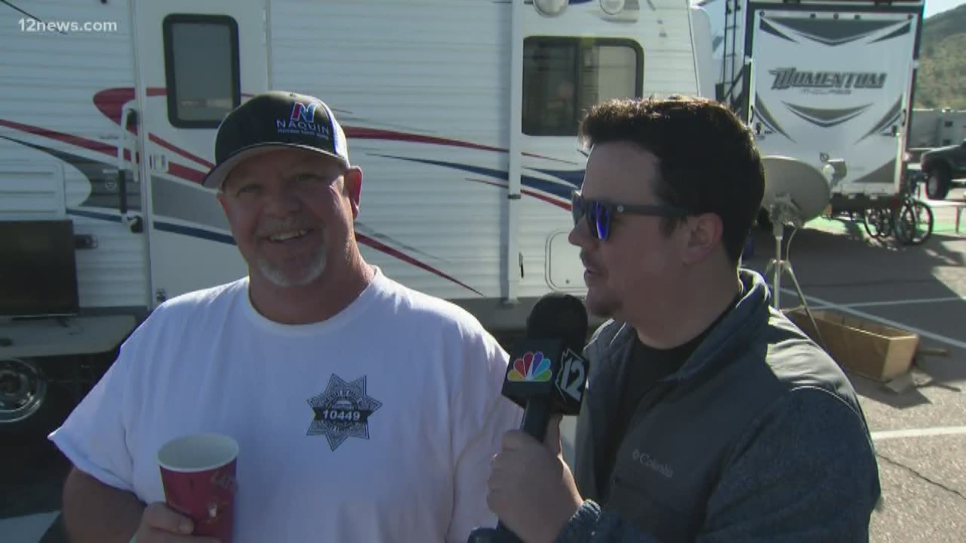 Comedian Mike Turner takes us inside the festivities before last weekends NASCAR race at Phoenix ISM Raceway.