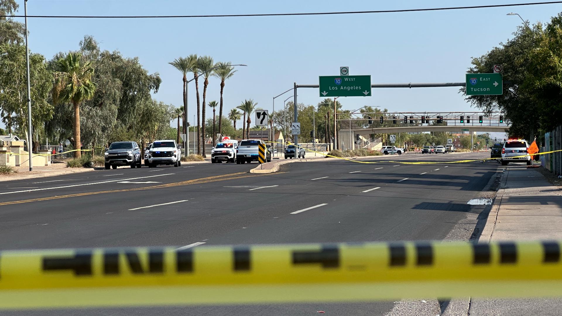 1 dead, 1 hospitalized after car crashes into wall in downtown Phoenix