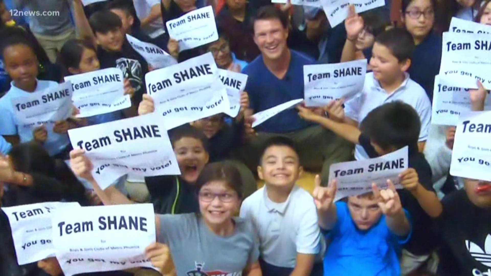Arizona Coyotes legend Shane Doan hangs out with kids at a Valley Boys and Girls Club.