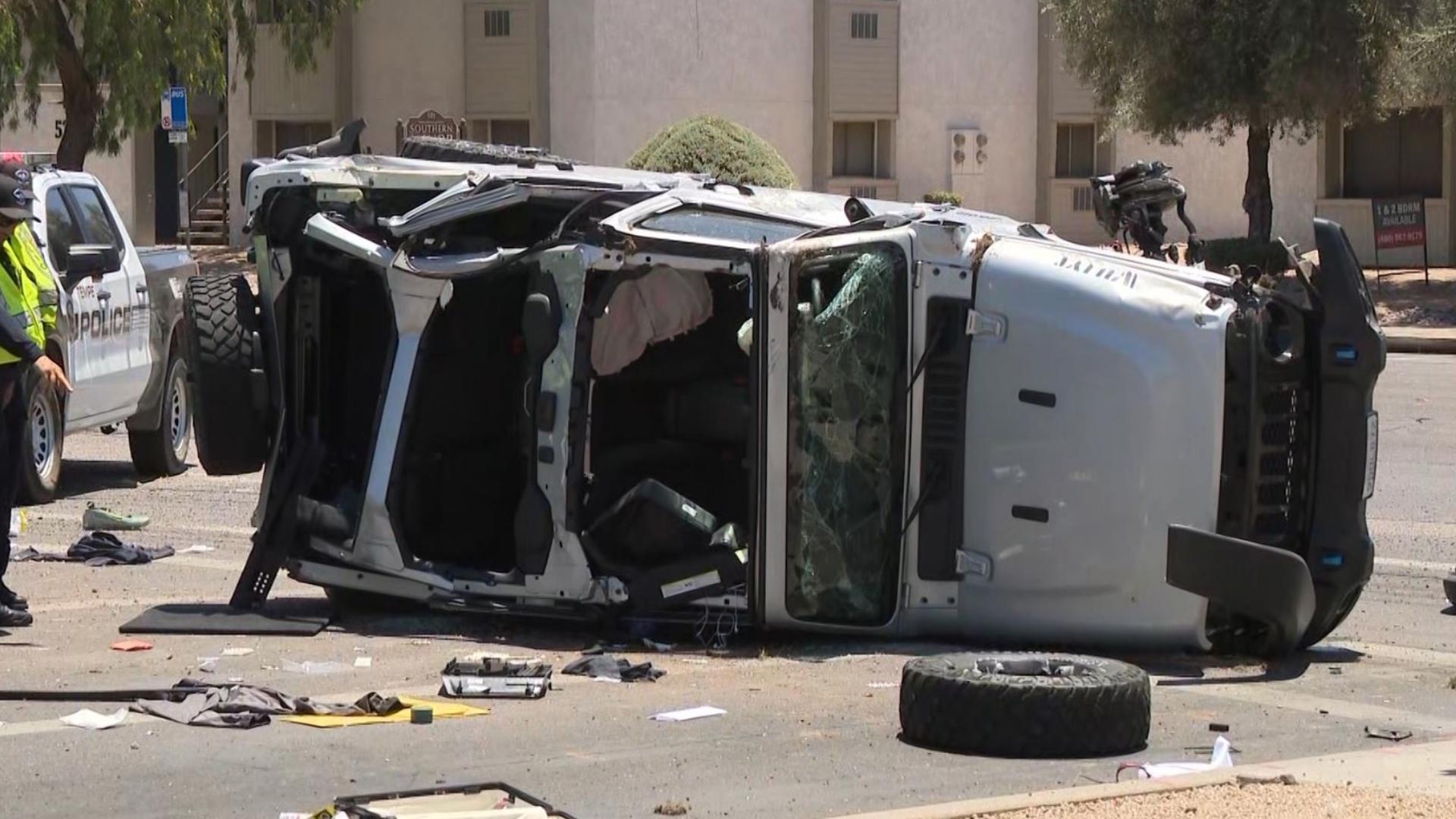 Driver ejected from car after East Valley crash | 12news.com