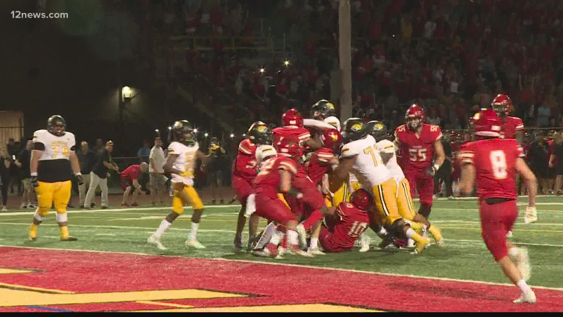 Rivals since 1973, Chaparral defeated Saguaro, 27-26.