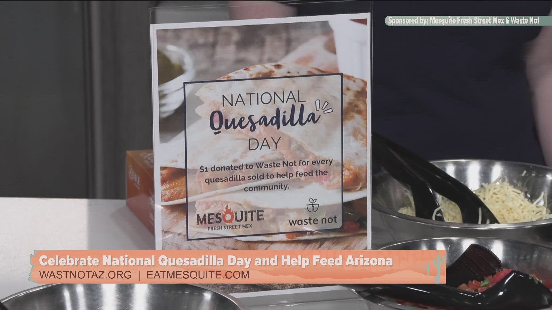 Amer and Hillary share how you can not only enjoy a good meal but help the community through WasteNot with a delicious quesadilla.