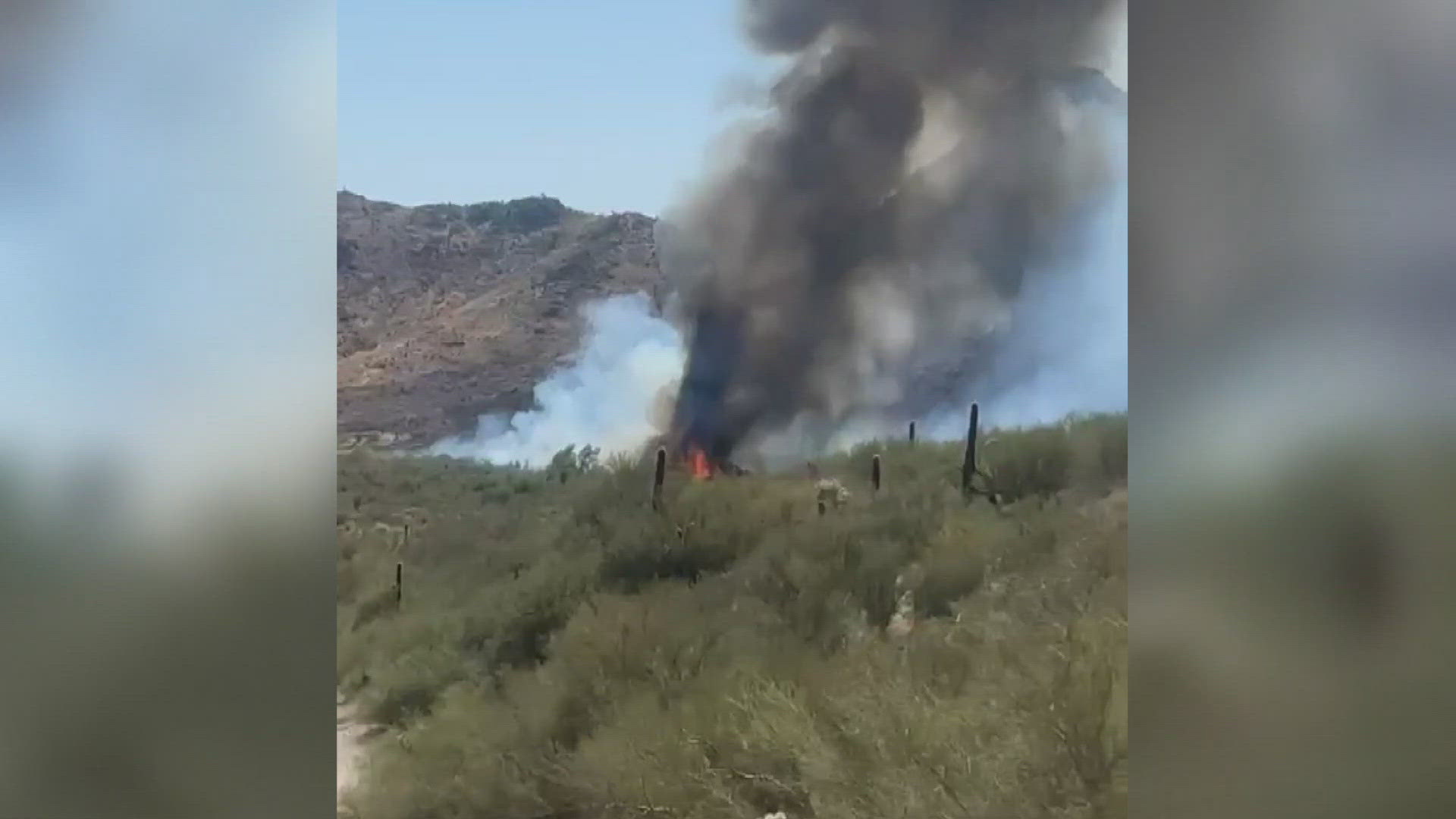 The Whitlow Fire is burning near the town of Queen Valley in Pinal County and has caused the people there to be set to evacuate at any time.