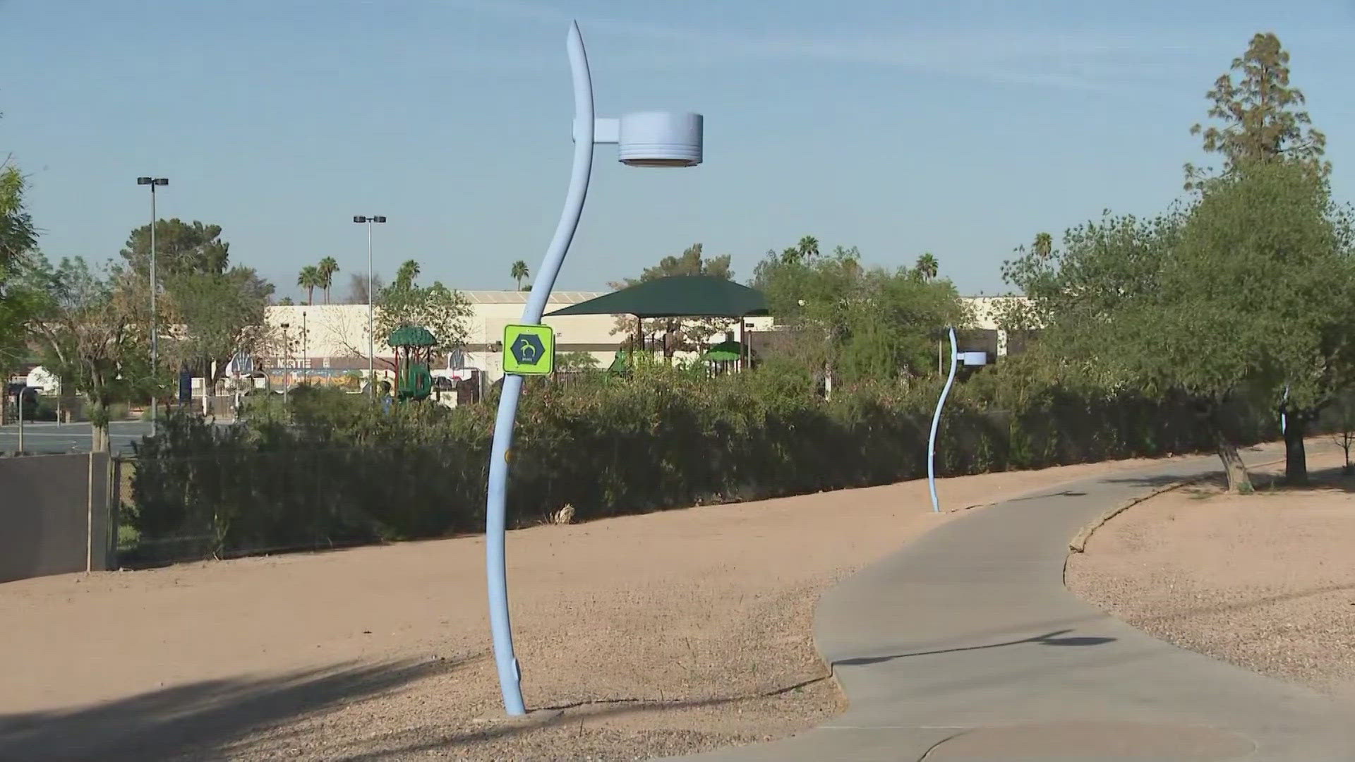 The police department has received several reports of "CSAM" stickers being put up in public places.