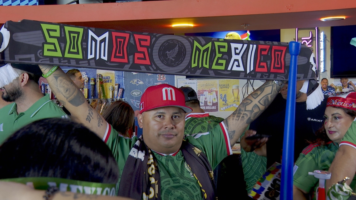 Team Mexico fans celebrate first win of World Cup at watch parties