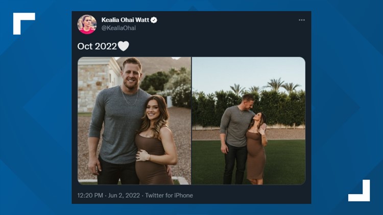 Cardinals' DE J.J. Watt announces birth of first child, Koa James, with  wife Kealia Watt