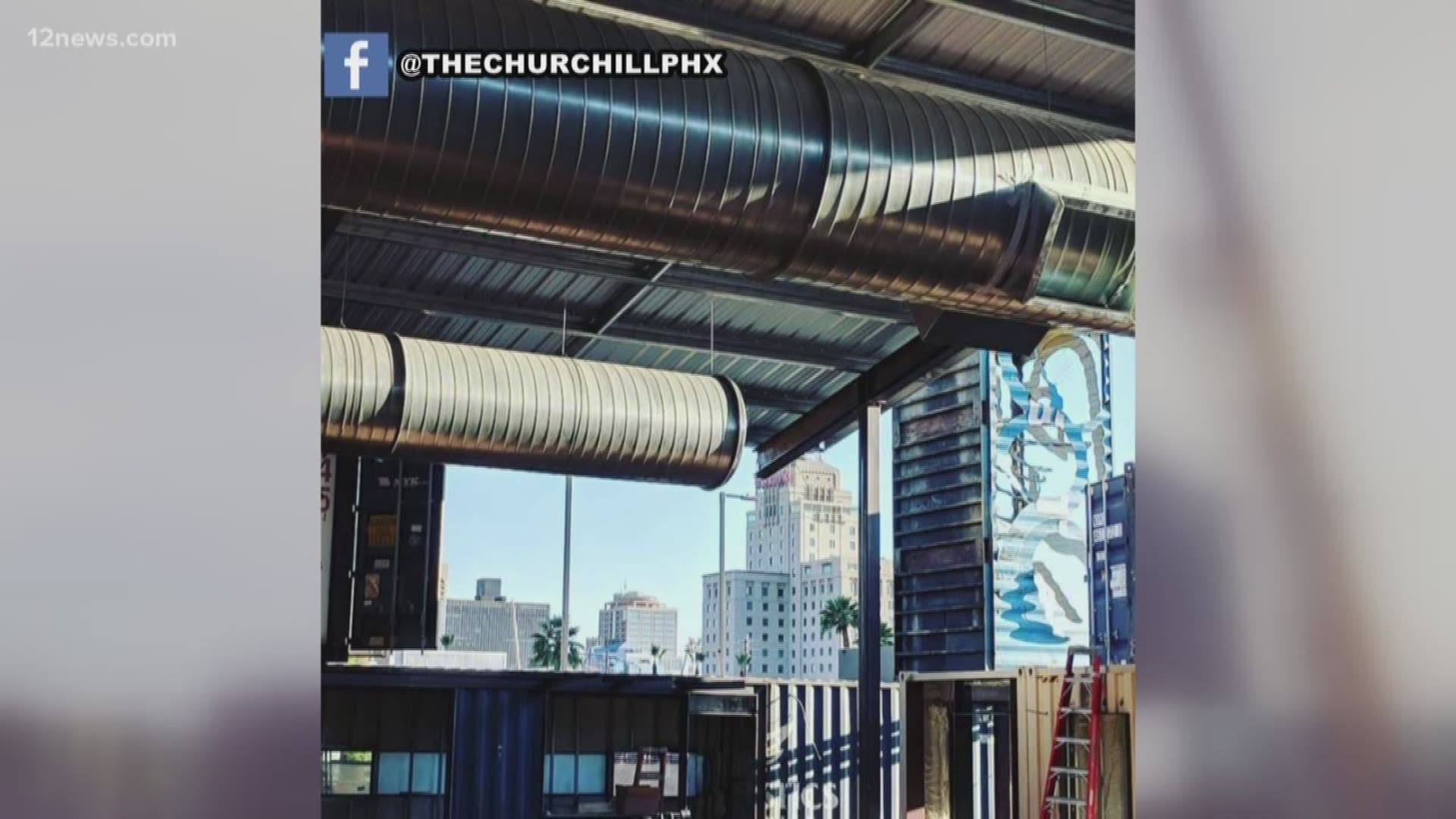 Churchill is a new hangout in downtown Phoenix that is the first of its kind shipping container retail shop.