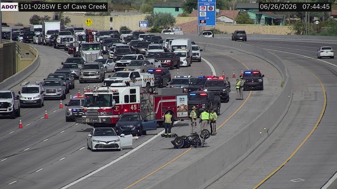 Woman on tricycle injured in multi-vehicle crash on eastbound Loop