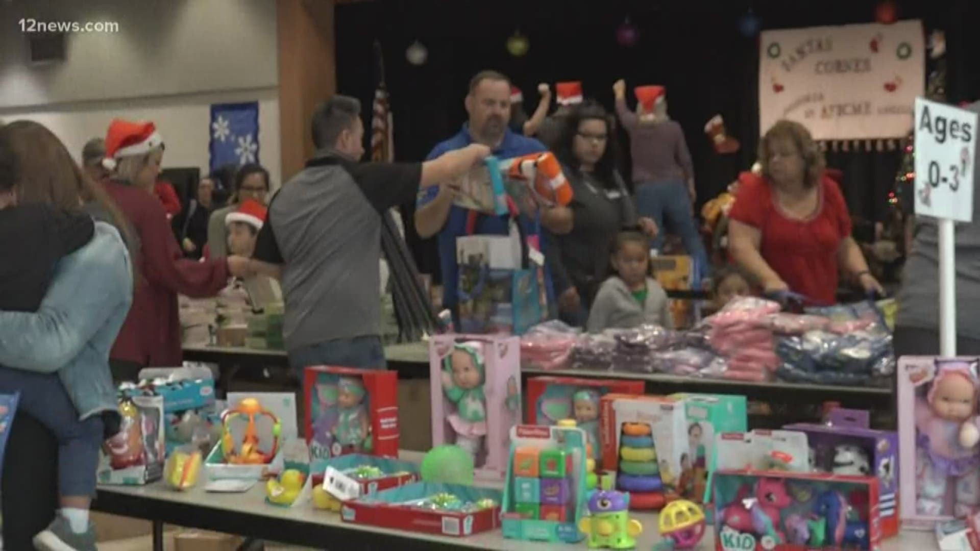 Hundreds, if not thousands, of people showed up for a day of giving at Peoria Community Center.