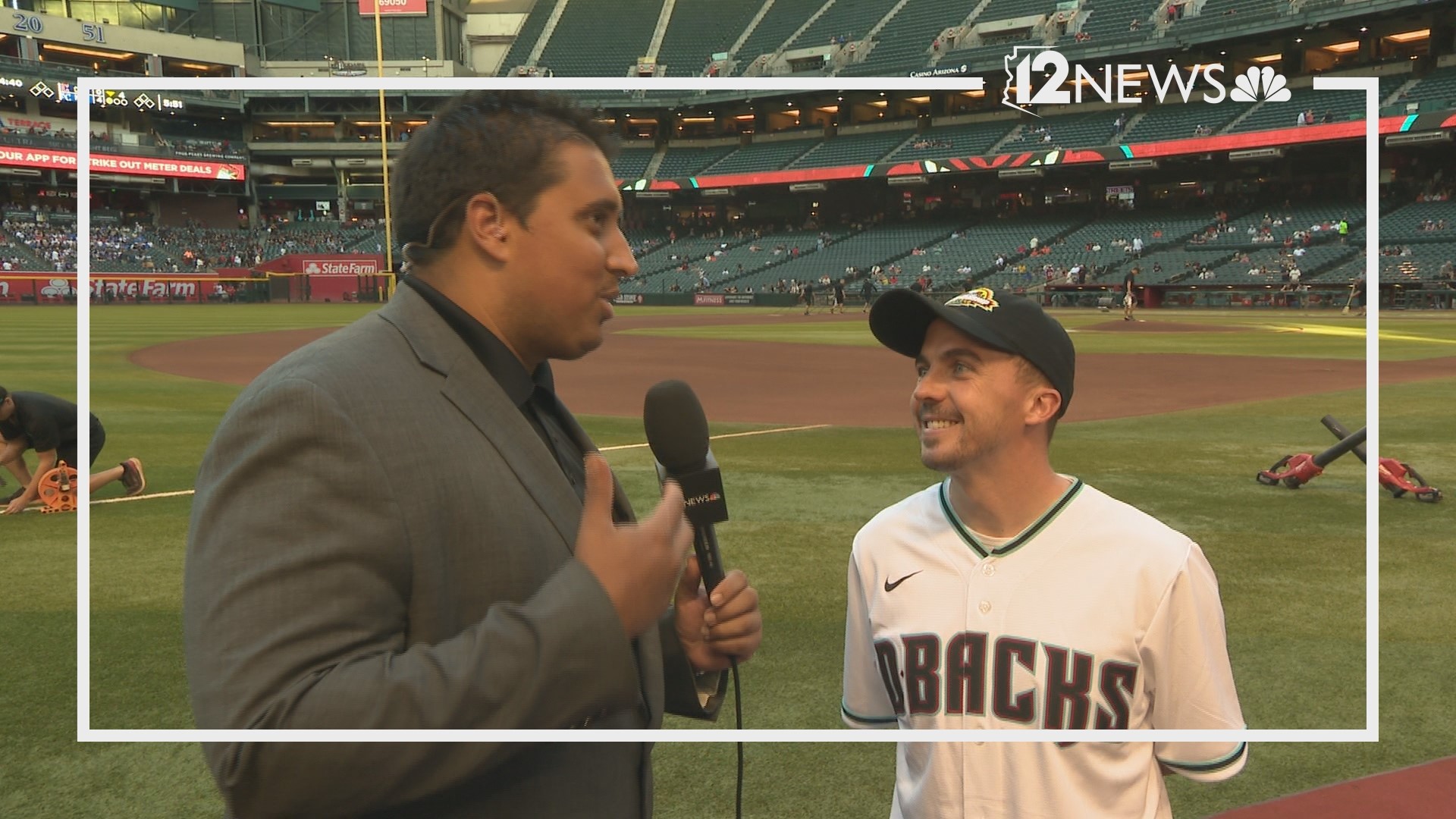 NASCAR Night at Chase Field brought out some big names, including Frankie Muniz, who has spent the past year racing. 12Sports spoke with Muniz at the game