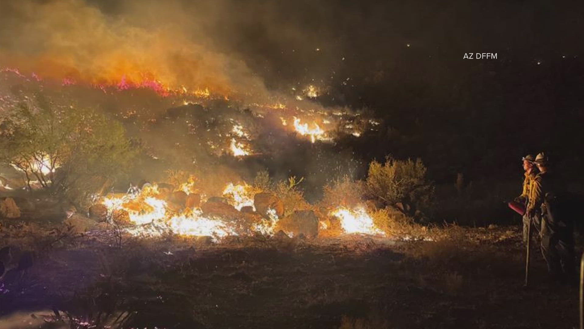 The fire was human-caused, officials said. 