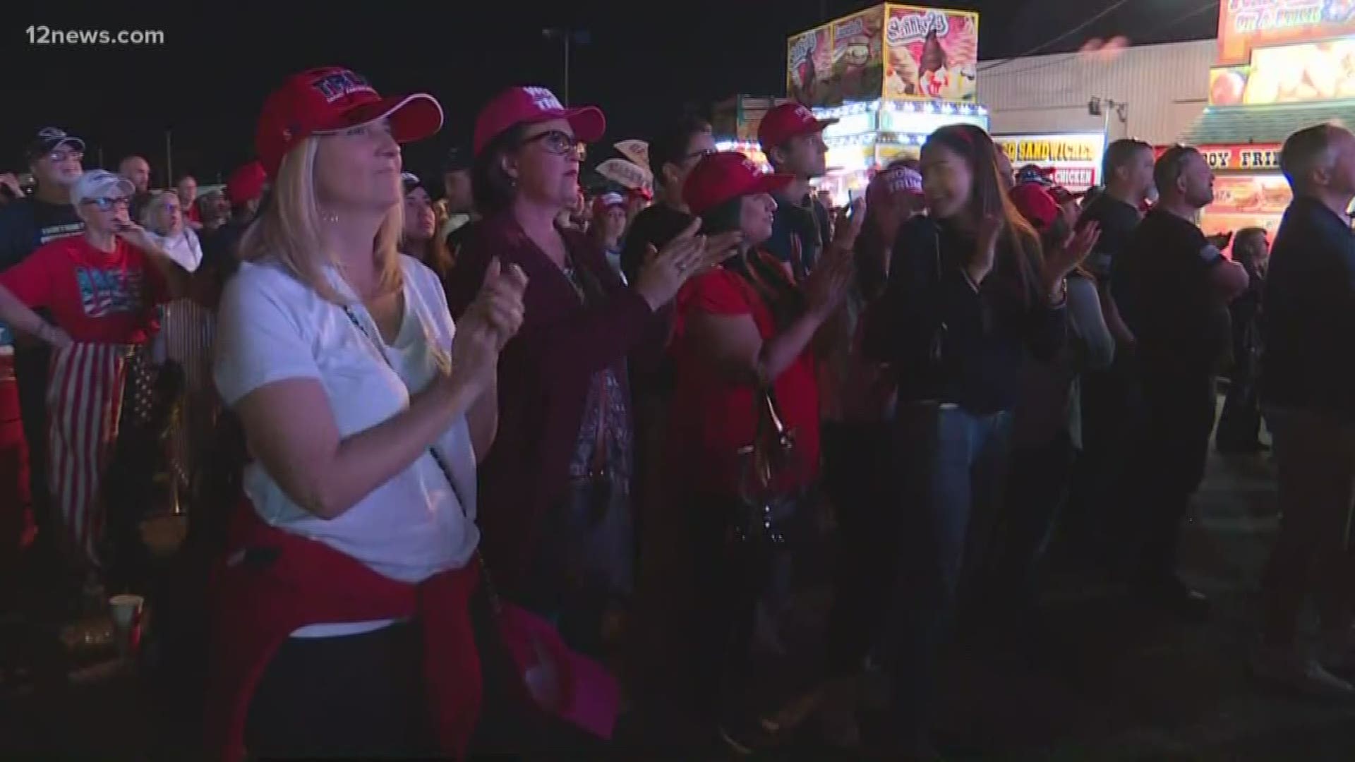 Thousands of people packed in to see President Trump speak at his Phoenix rally Wednesday. His supporters were in high spirits following the president's speech.