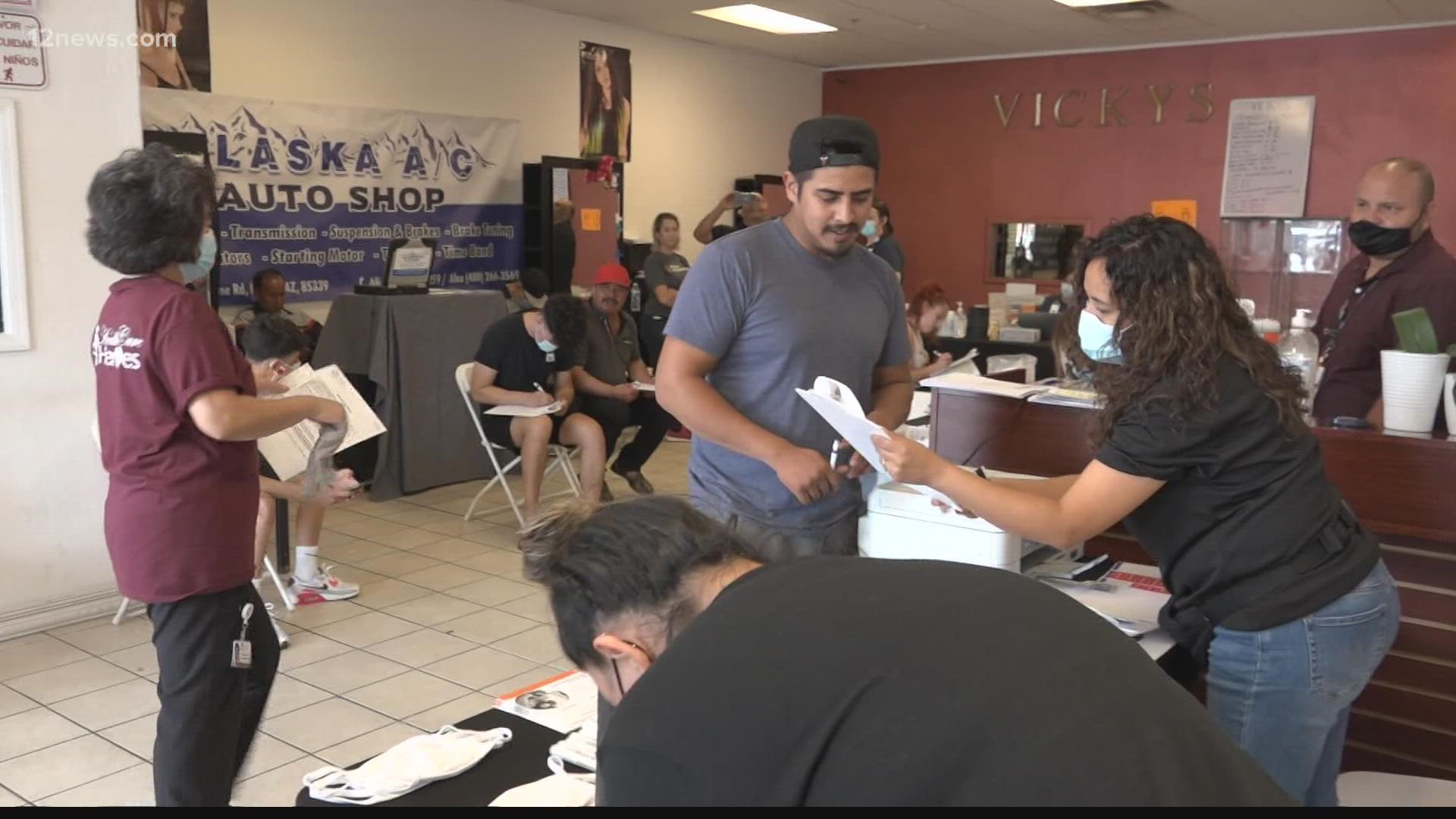 A Phoenix beauty salon transformed into a COVID-19 vaccination distribution site, in an effort to increase immunization numbers among the Latino community.