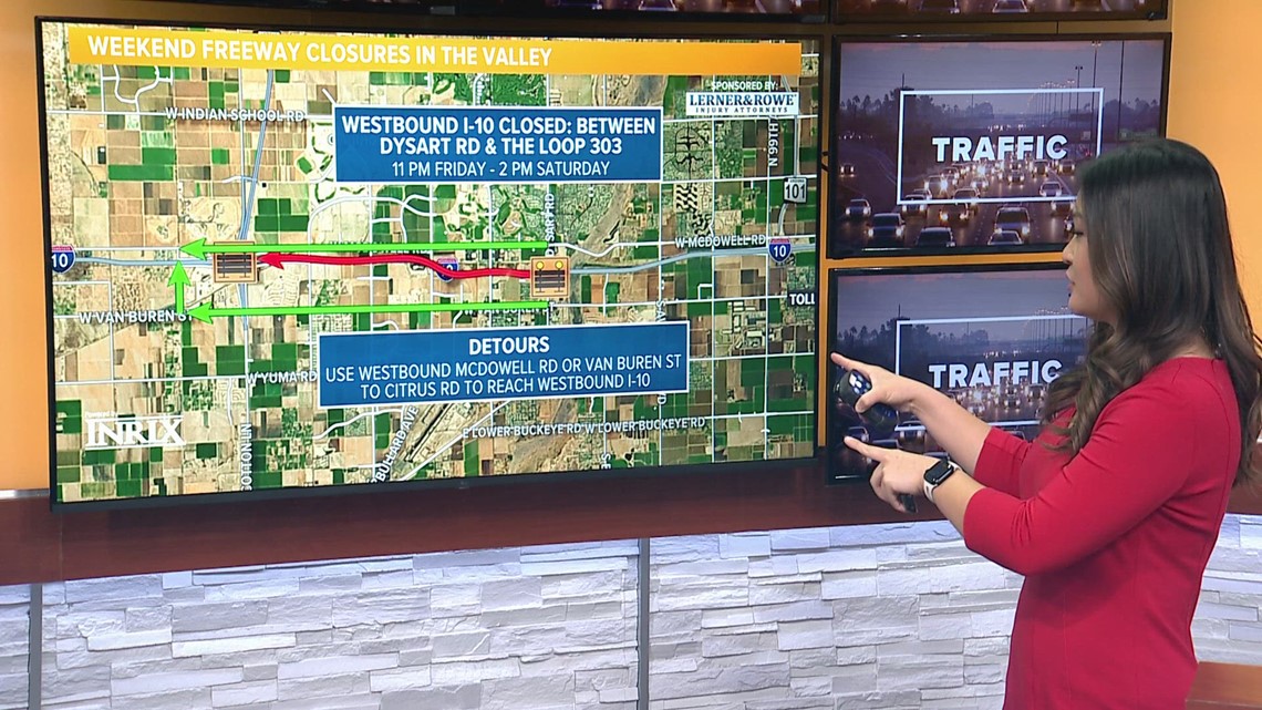 Phoenix traffic report Road closures for Sept. 2225