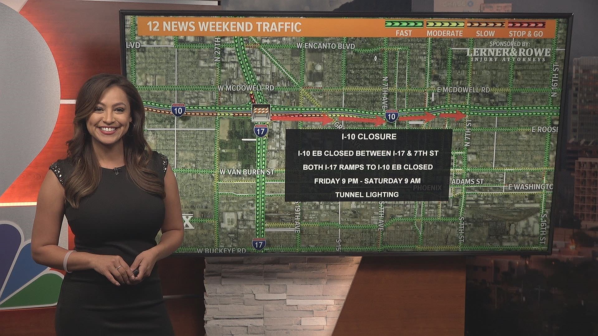 We have a few closures and detours around Valley roads this weekend. Vanessa Ramirez has the details.