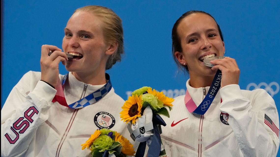 Olympics synchronized diving Delaney Schnell makes history